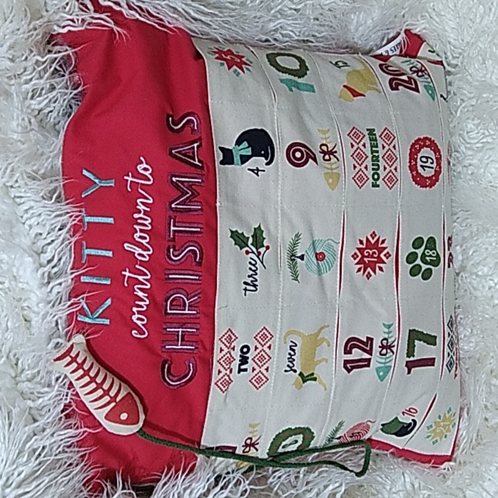 Jingles & Joy Kitty Christmas  Advent Pillow